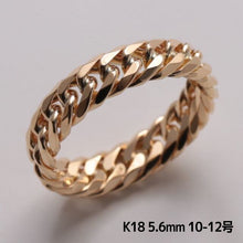 画像をギャラリービューアに読み込む, K18製 喜平リング 10~12号 6面ダブル 5.6mm幅 ハード 納期約1~4週間