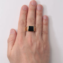 画像をギャラリービューアに読み込む, K18 オニキス 印台リング 納期2~4週間