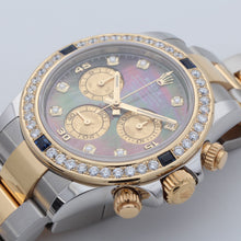 画像をギャラリービューアに読み込む, ロレックス デイトナ ベゼル ダイヤモンド・サファイア アフター加工【受注生産】
