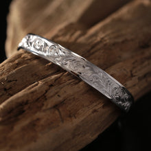 画像をギャラリービューアに読み込む, 手彫り プラチナバングル 幅9mm 【オーダー実績】