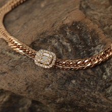 画像をギャラリービューアに読み込む, K18 ダイヤ付き 喜平ブレスレット 12面トリプル 13g 20cm 18金 イエローゴールド 納期3-4週間【特別企画品】