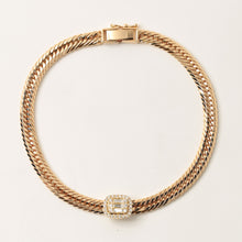 画像をギャラリービューアに読み込む, K18 ダイヤ付き 喜平ブレスレット 12面トリプル 13g 20cm 18金 イエローゴールド 納期3-4週間【特別企画品】