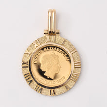 画像をギャラリービューアに読み込む, K24 純金 ツバルホースコイン 1/5oz ペンダントトップ 枠:K18ゴールド